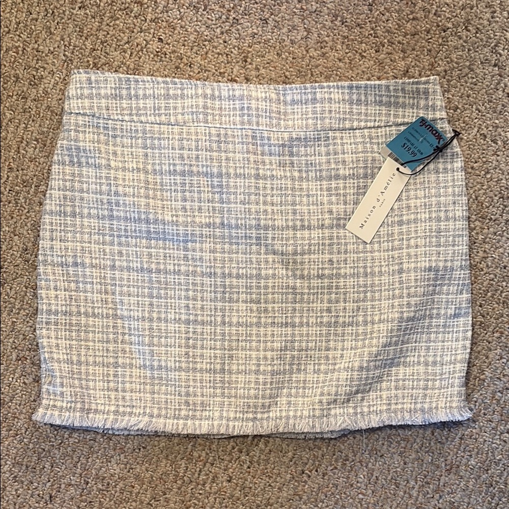 NWT Stylish Blue Tweed Skirt